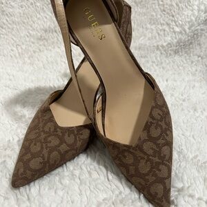 Guess Brown Patterned Heels
